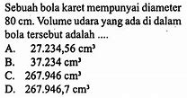 Volume Sebuah Bola 38808 Cm Kubik Luas Permukaan Bola Tersebut Adalah